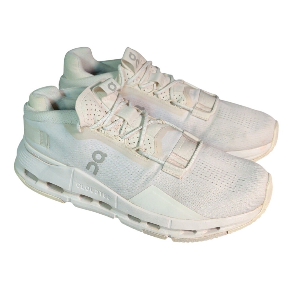 On Running Cloudnova 2 Shoes Mens Size 8.5 All White Running Sneaker 3ME30210108
